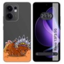 Funda Silicona Transparente para Oppo Reno 13FS 4G / 13 FS 5G diseño Bufalo Dibujos
