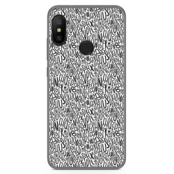 Funda Gel Tpu para Xiaomi Redmi 6 Pro / Mi A2 Lite Diseño Letras Dibujos