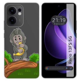 Funda Silicona Transparente para Oppo Reno 13FS 4G / 13 FS 5G diseño Mono Dibujos
