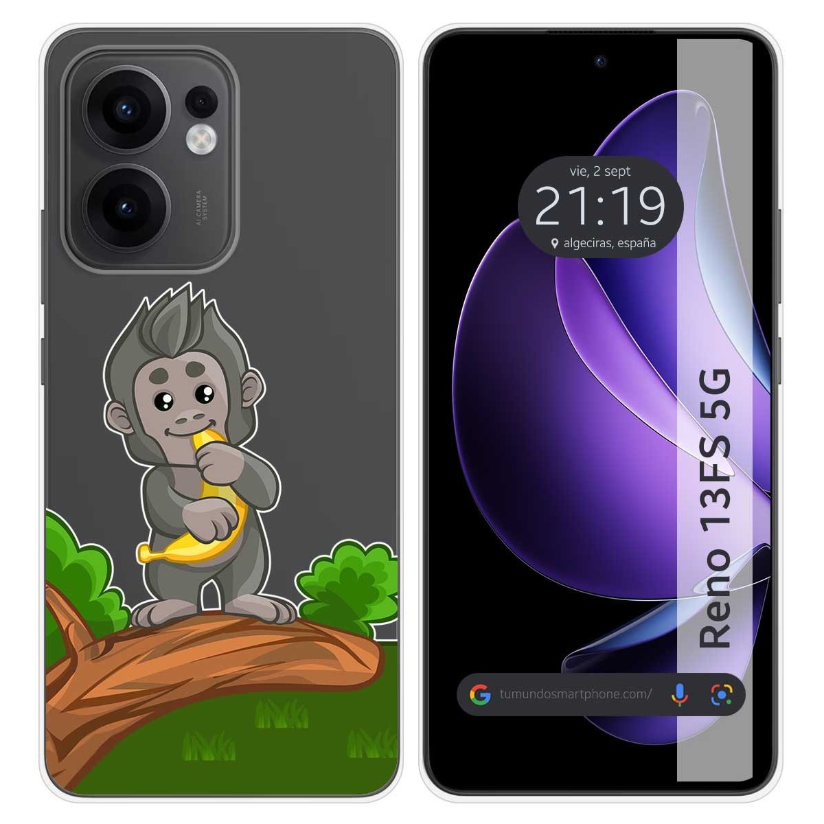 Funda Silicona Transparente para Oppo Reno 13FS 4G / 13 FS 5G diseño Mono Dibujos