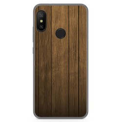 Funda Gel Tpu para Xiaomi Redmi 6 Pro / Mi A2 Lite Diseño Madera Dibujos
