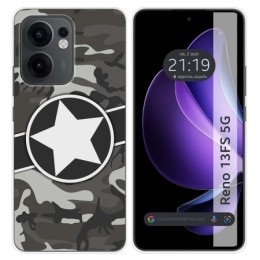 Funda Silicona para Oppo Reno 13FS 4G / 13 FS 5G diseño Camuflaje 02 Dibujos