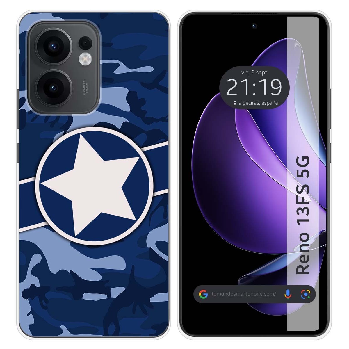 Funda Silicona para Oppo Reno 13FS 4G / 13 FS 5G diseño Camuflaje 03 Dibujos