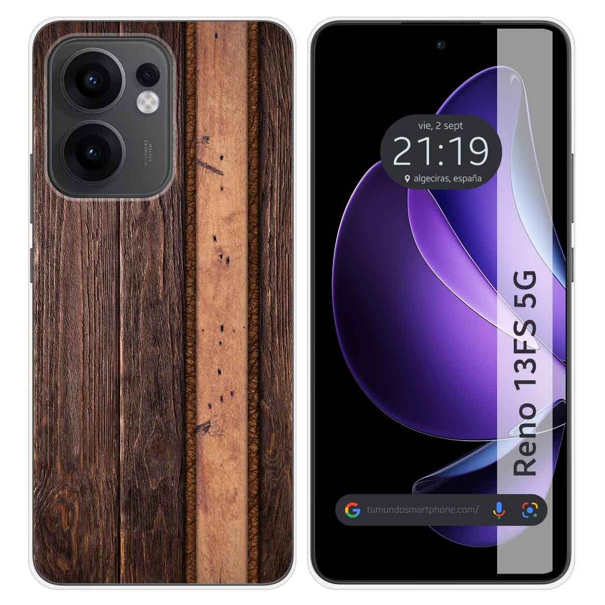 Funda Silicona para Oppo Reno 13FS 4G / 13 FS 5G diseño Madera 05 Dibujos
