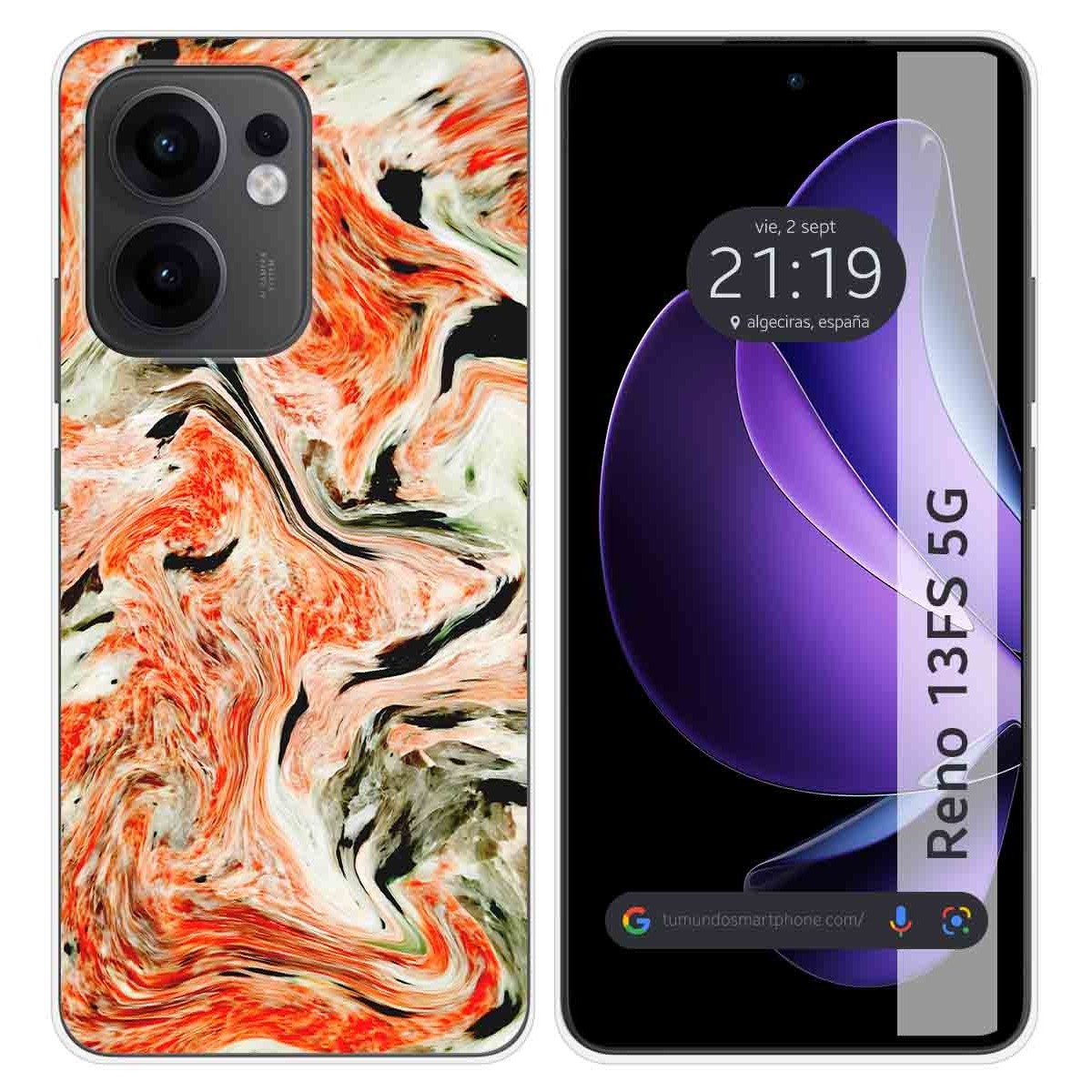 Funda Silicona para Oppo Reno 13FS 4G / 13 FS 5G diseño Mármol 12 Dibujos