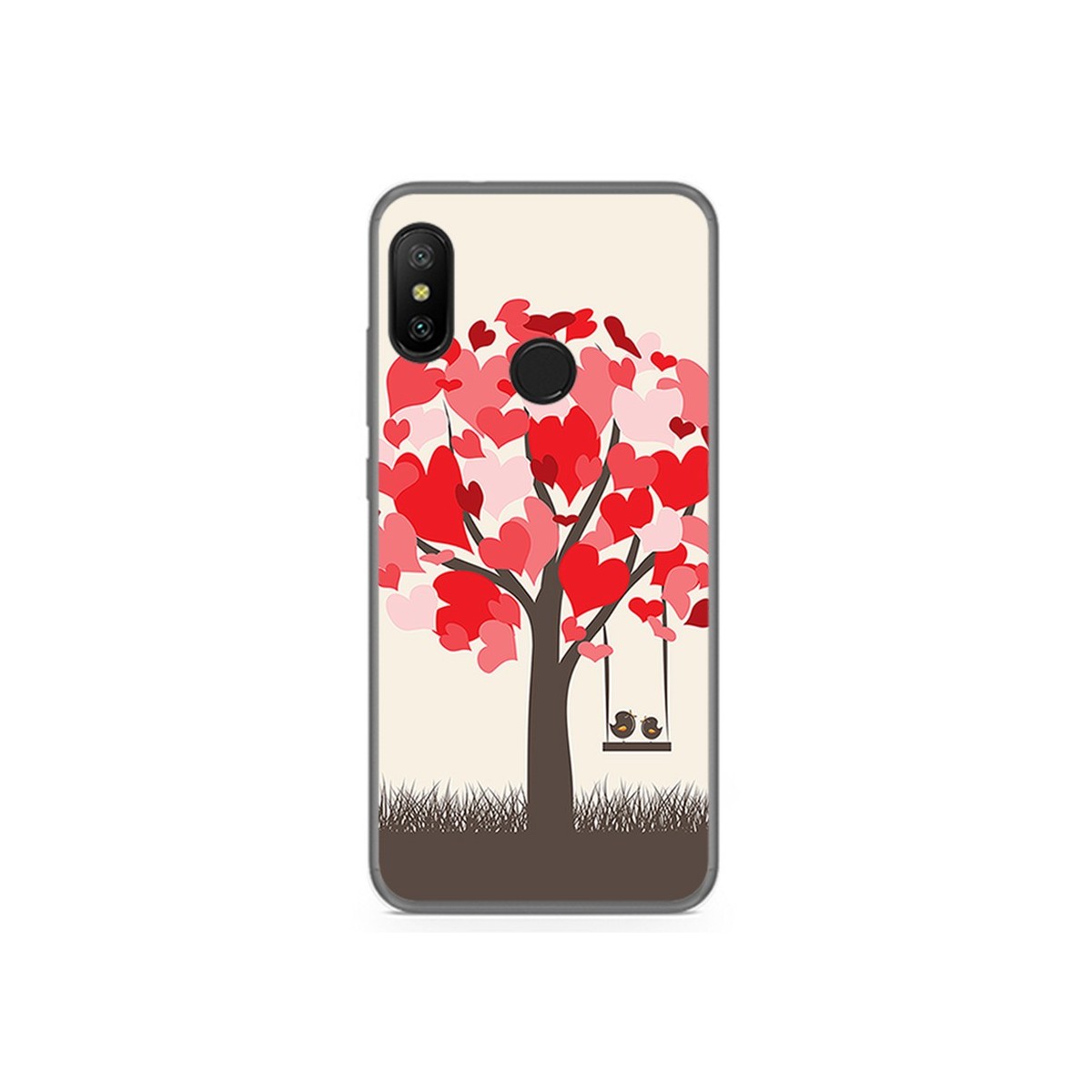 Funda Gel Tpu para Xiaomi Redmi 6 Pro / Mi A2 Lite Diseño Pajaritos Dibujos