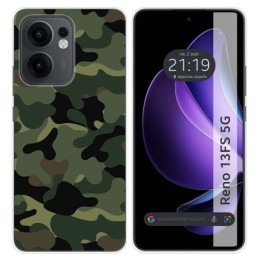 Funda Silicona para Oppo Reno 13FS 4G / 13 FS 5G diseño Camuflaje Dibujos