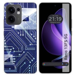 Funda Silicona para Oppo Reno 13FS 4G / 13 FS 5G diseño Circuito Dibujos