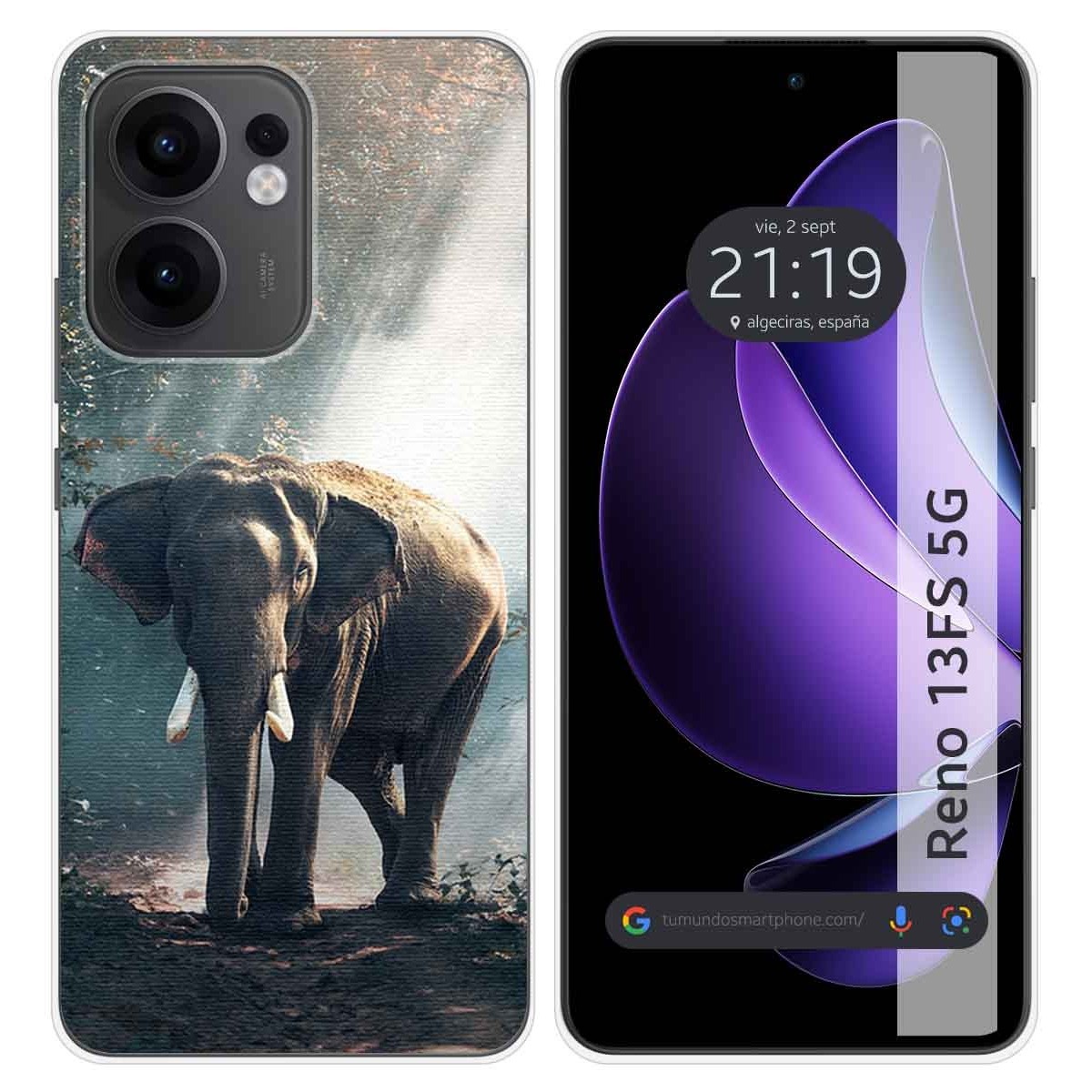 Funda Silicona para Oppo Reno 13FS 4G / 13 FS 5G diseño Elefante Dibujos