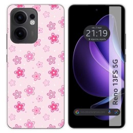 Funda Silicona para Oppo Reno 13FS 4G / 13 FS 5G diseño Flores Dibujos