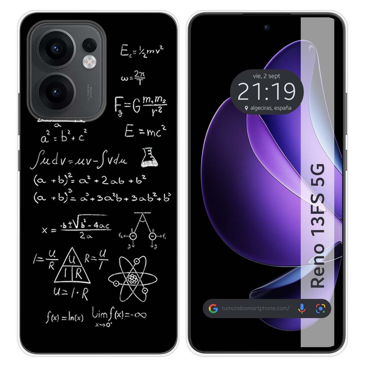 Funda Silicona para Oppo Reno 13FS 4G / 13 FS 5G diseño Formulas Dibujos