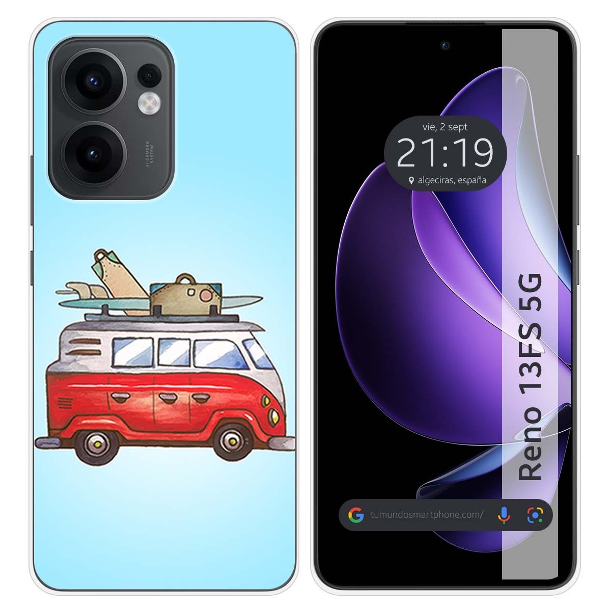 Funda Silicona para Oppo Reno 13FS 4G / 13 FS 5G diseño Furgoneta Dibujos