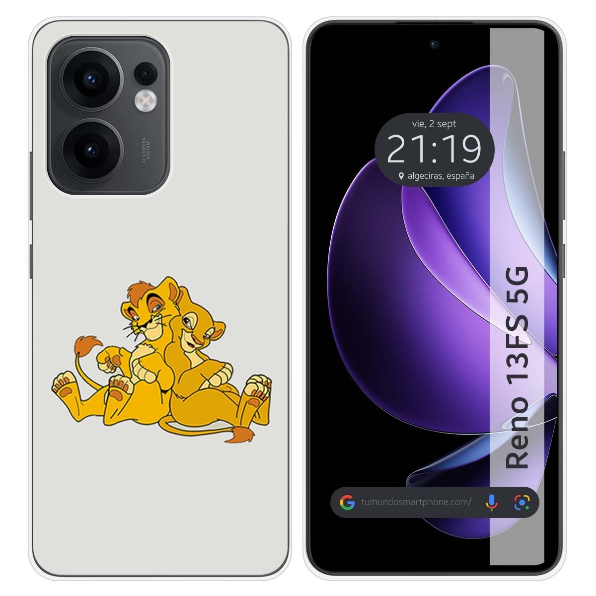 Funda Silicona para Oppo Reno 13FS 4G / 13 FS 5G diseño Leones Dibujos