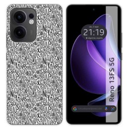 Funda Silicona para Oppo Reno 13FS 4G / 13 FS 5G diseño Letras Dibujos