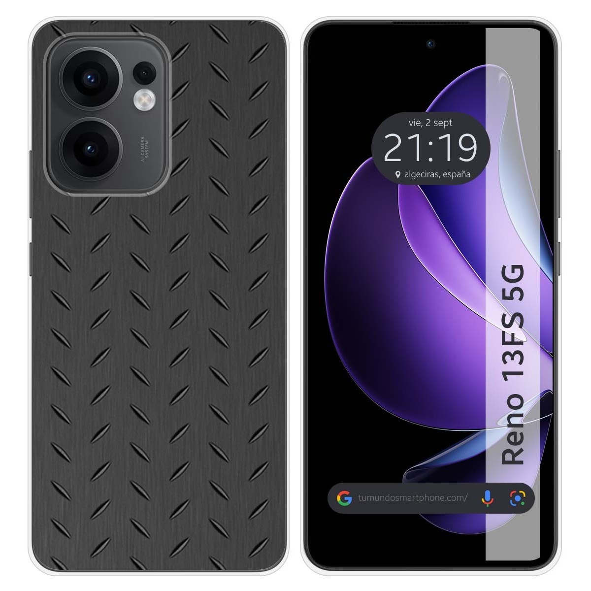 Funda Silicona para Oppo Reno 13FS 4G / 13 FS 5G diseño Metal Dibujos