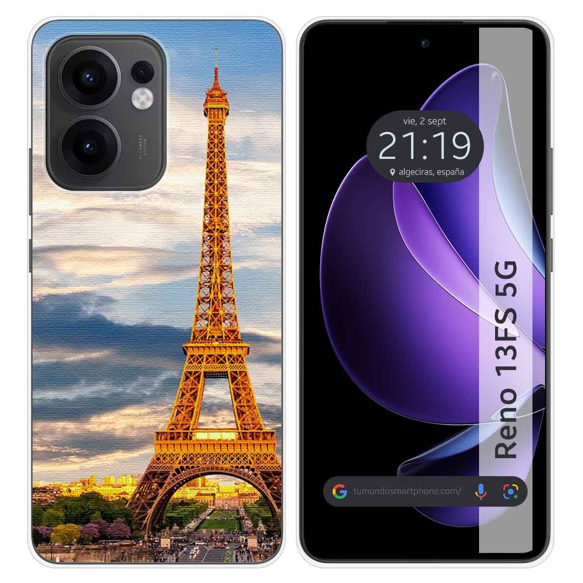 Funda Silicona para Oppo Reno 13FS 4G / 13 FS 5G diseño Paris Dibujos