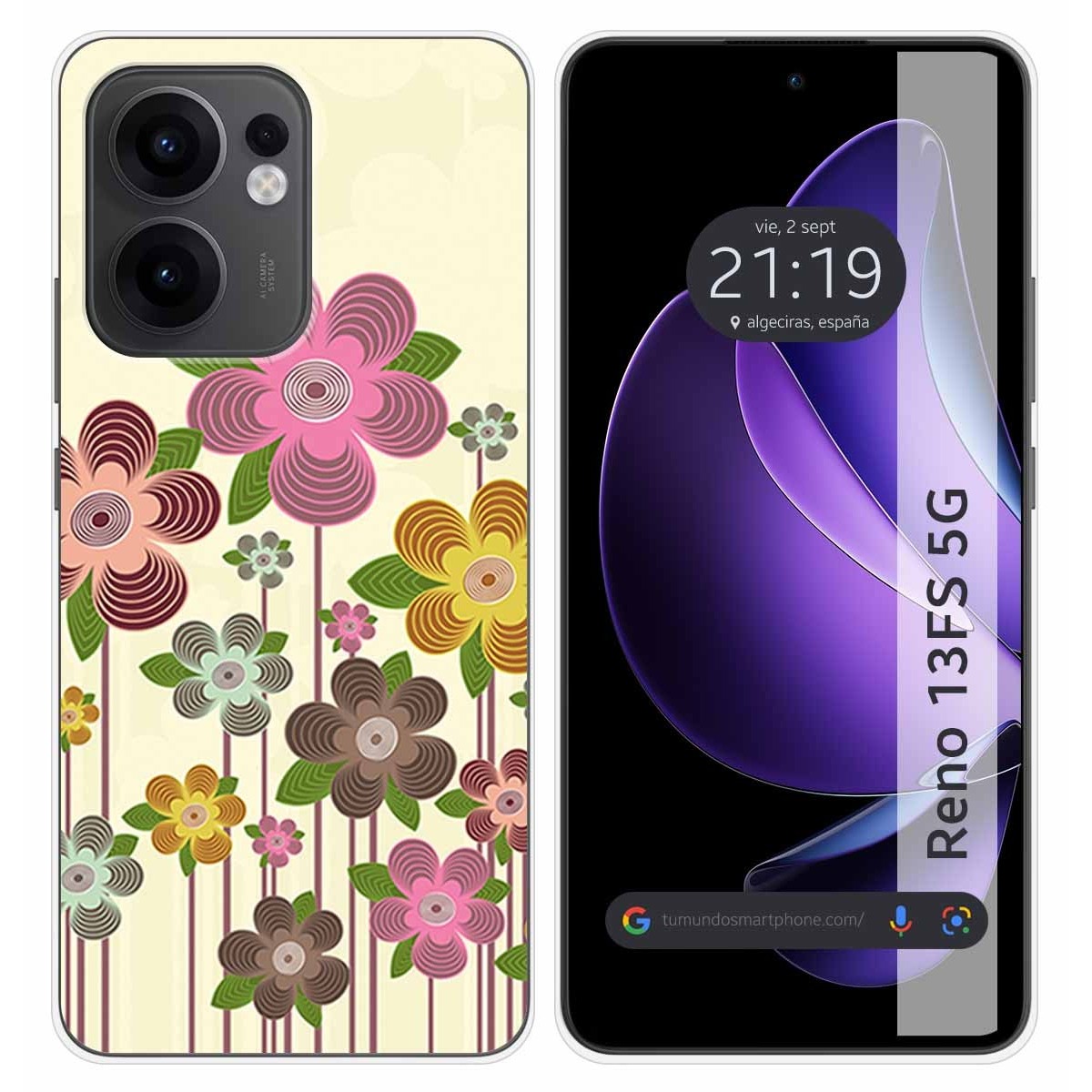 Funda Silicona para Oppo Reno 13FS 4G / 13 FS 5G diseño Primavera En Flor Dibujos