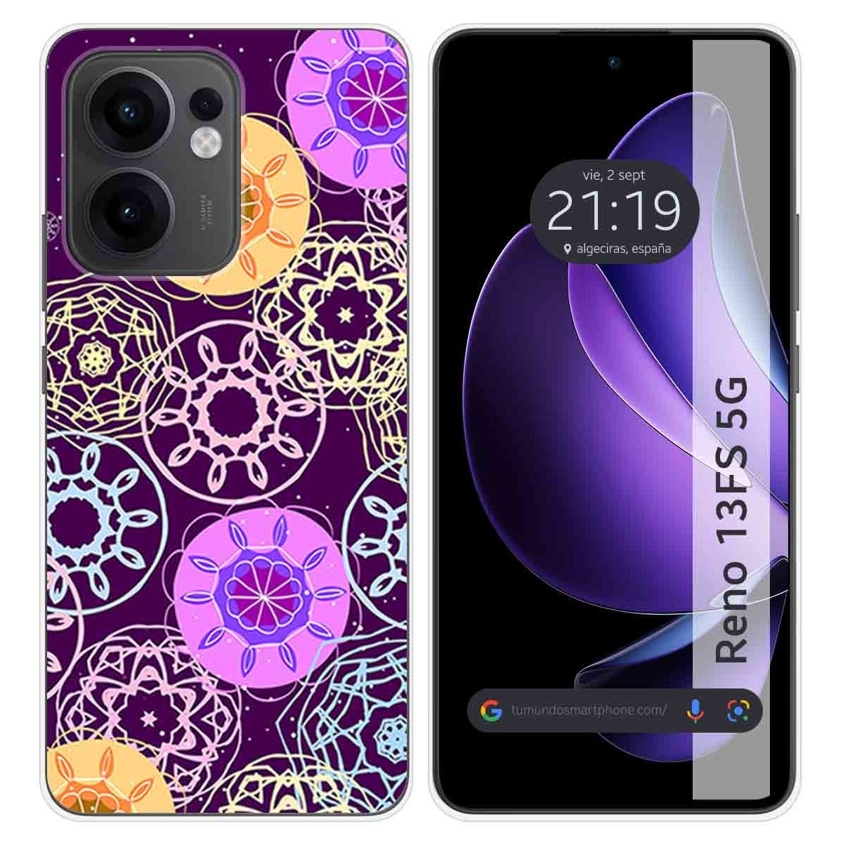 Funda Silicona para Oppo Reno 13FS 4G / 13 FS 5G diseño Radial Dibujos