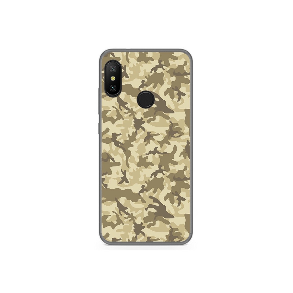 Funda Gel Tpu para Xiaomi Redmi 6 Pro / Mi A2 Lite Diseño Sand Camuflaje Dibujos
