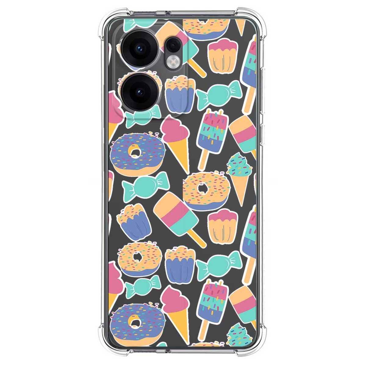 Funda Silicona Antigolpes para Oppo Reno 13FS 4G / 13 FS 5G diseño Dulces 02 Dibujos