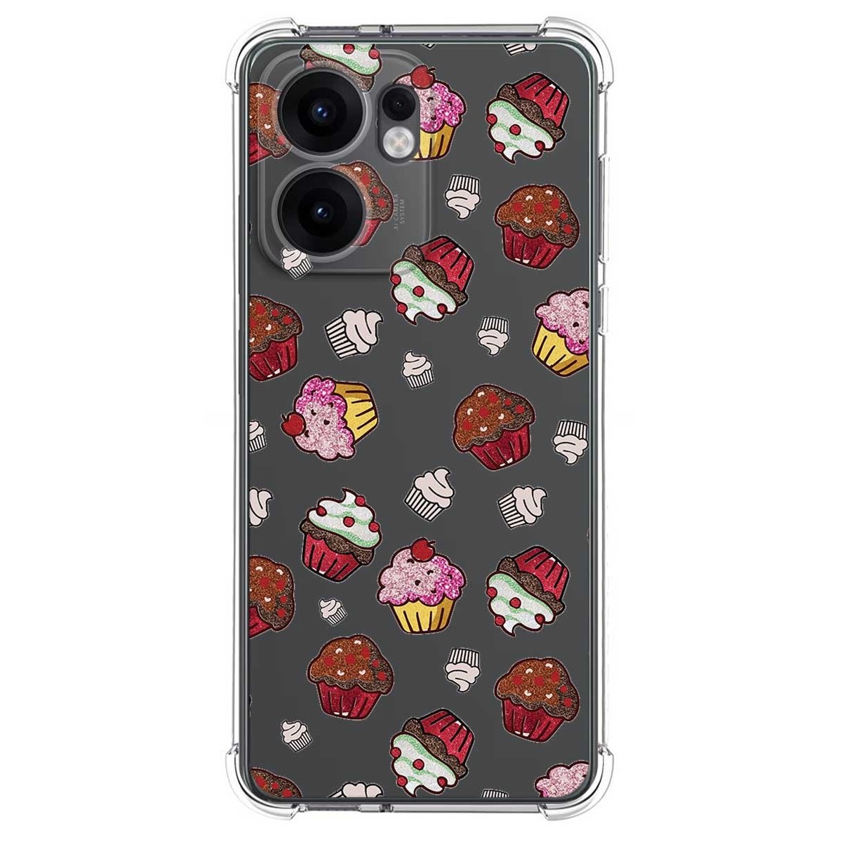 Funda Silicona Antigolpes para Oppo Reno 13FS 4G / 13 FS 5G diseño Muffins Dibujos