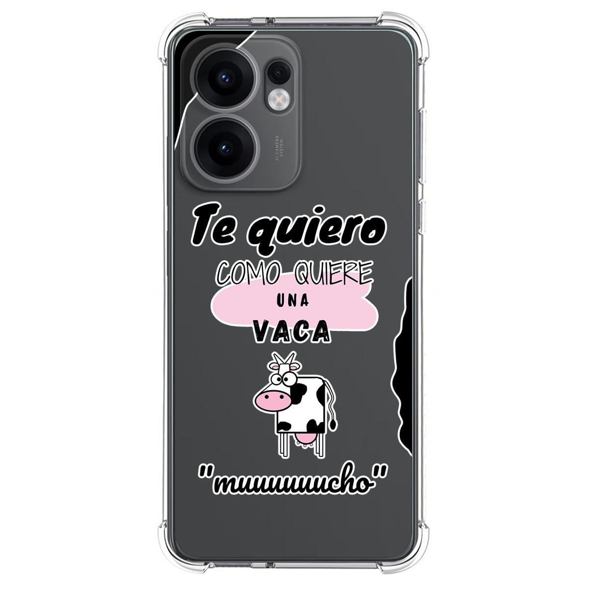 Funda Silicona Antigolpes para Oppo Reno 13FS 4G / 13 FS 5G diseño Vaca Dibujos
