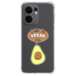 Funda Silicona Antigolpes para Oppo Reno 13FS 4G / 13 FS 5G diseño Vegan Life Dibujos