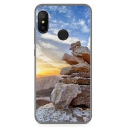 Funda Gel Tpu para Xiaomi Redmi 6 Pro / Mi A2 Lite Diseño Sunset Dibujos