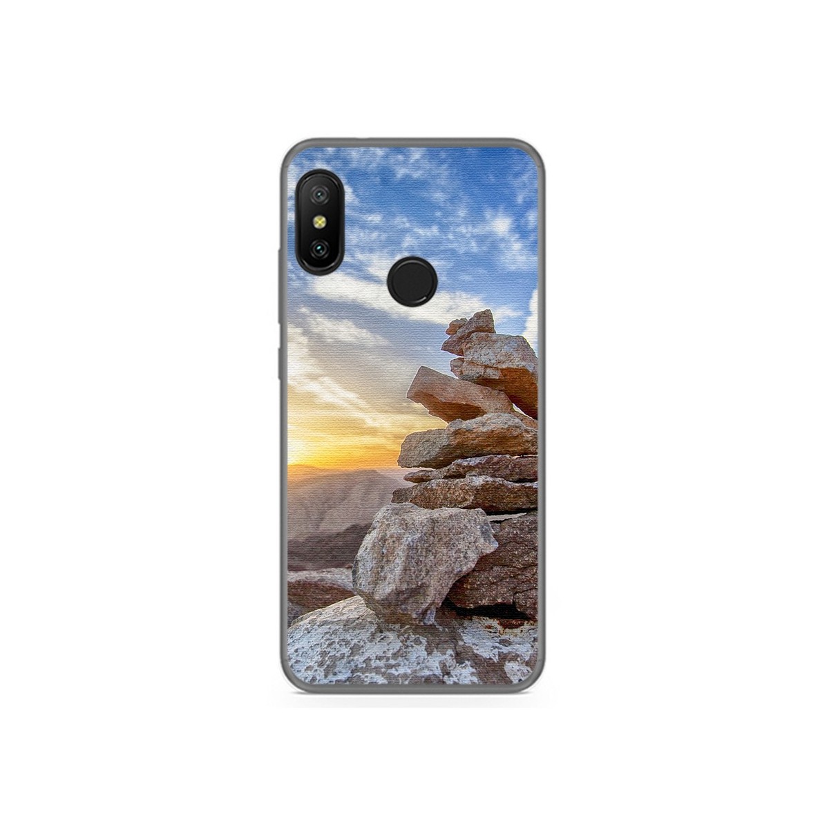 Funda Gel Tpu para Xiaomi Redmi 6 Pro / Mi A2 Lite Diseño Sunset Dibujos