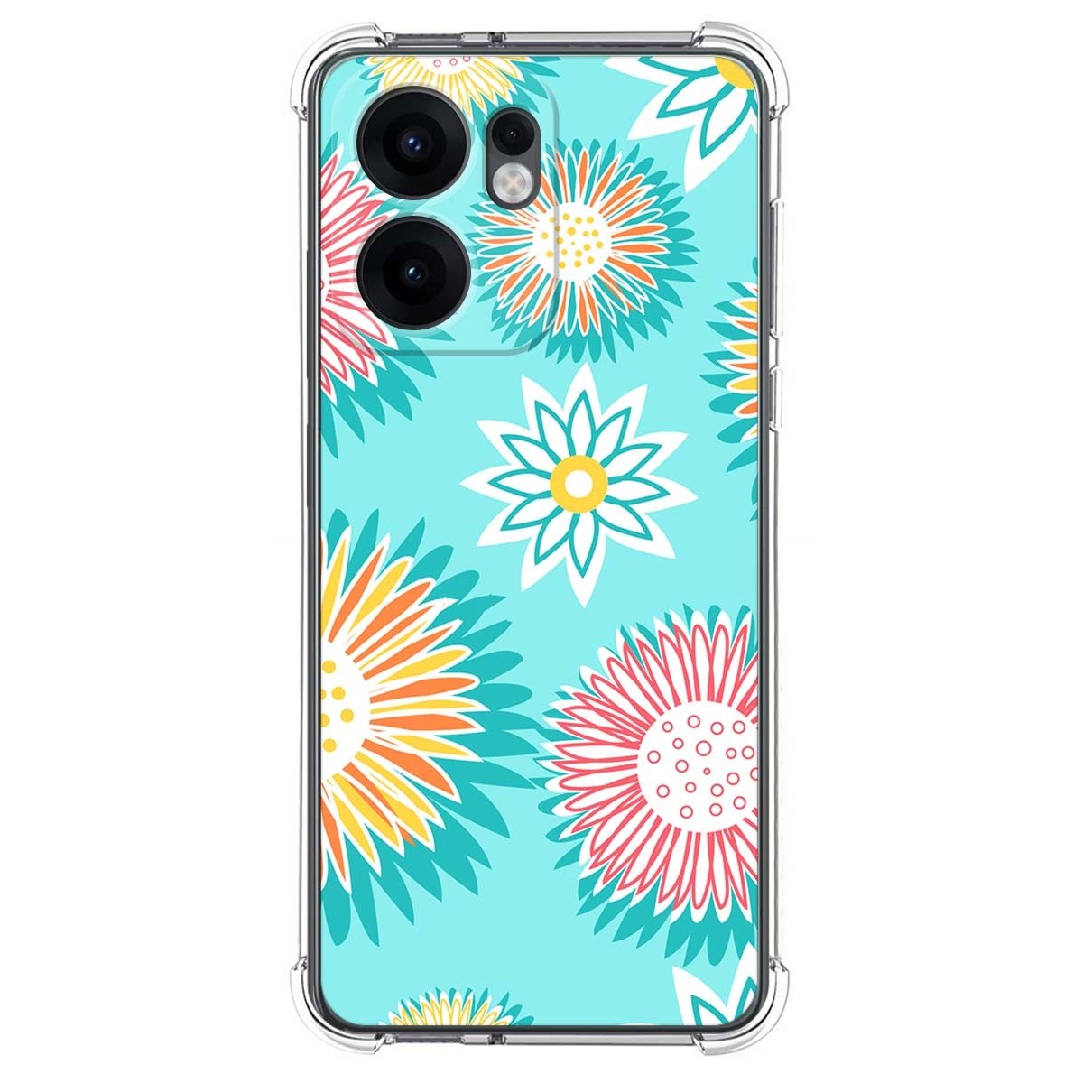Funda Silicona Antigolpes para Oppo Reno 13FS 4G / 13 FS 5G diseño Flores 05 Dibujos