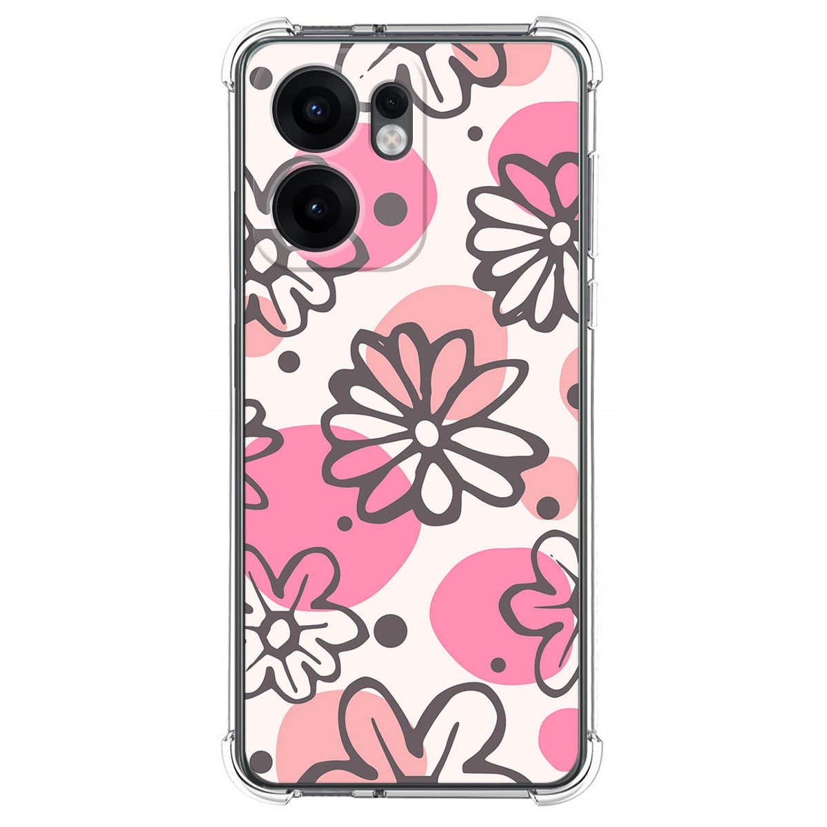Funda Silicona Antigolpes para Oppo Reno 13FS 4G / 13 FS 5G diseño Flores 09 Dibujos