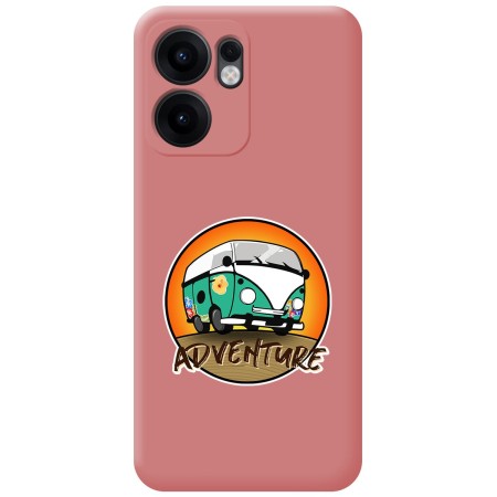 Funda Silicona Líquida Rosa para Oppo Reno 13FS 4G / 13 FS 5G diseño Adventure Dibujos
