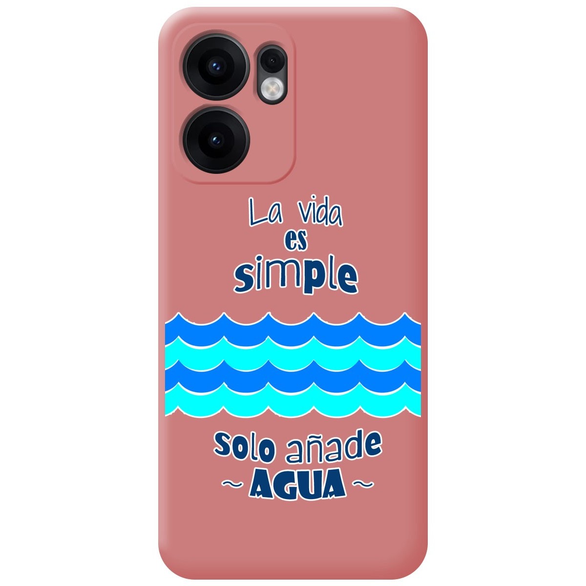 Funda Silicona Líquida Rosa para Oppo Reno 13FS 4G / 13 FS 5G diseño Agua Dibujos