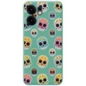 Funda Silicona Líquida Verde para Oppo Reno 13FS 4G / 13 FS 5G diseño Catrina Dibujos