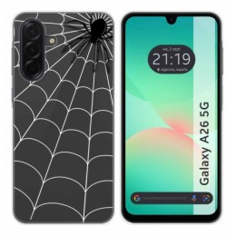 Funda Silicona Transparente para Samsung Galaxy A26 5G diseño Araña Dibujos