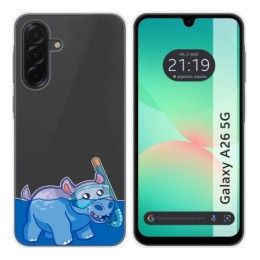 Funda Silicona Transparente para Samsung Galaxy A26 5G diseño Hipo Dibujos