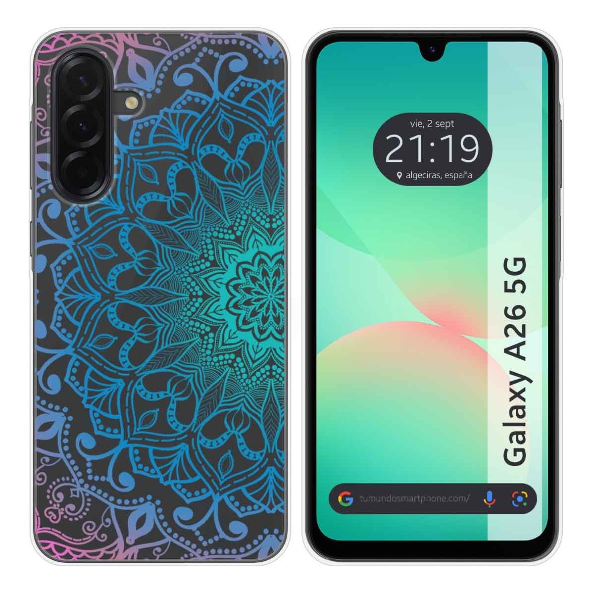 Funda Silicona Transparente para Samsung Galaxy A26 5G diseño Mandala Dibujos