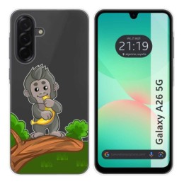 Funda Silicona Transparente para Samsung Galaxy A26 5G diseño Mono Dibujos