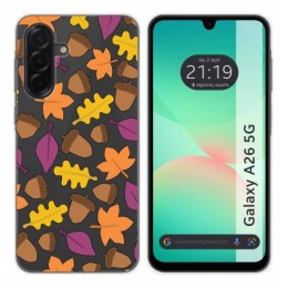 Funda Silicona Transparente para Samsung Galaxy A26 5G diseño Otoño Dibujos
