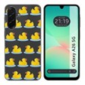 Funda Silicona Transparente para Samsung Galaxy A26 5G diseño Pato Dibujos