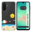 Funda Silicona Transparente para Samsung Galaxy A26 5G diseño Playa Dibujos
