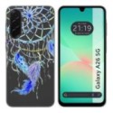 Funda Silicona Transparente para Samsung Galaxy A26 5G diseño Plumas Dibujos