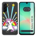Funda Silicona Transparente para Samsung Galaxy A26 5G diseño Unicornio Dibujos