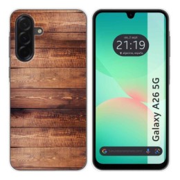 Funda Silicona para Samsung Galaxy A26 5G diseño Madera 02 Dibujos