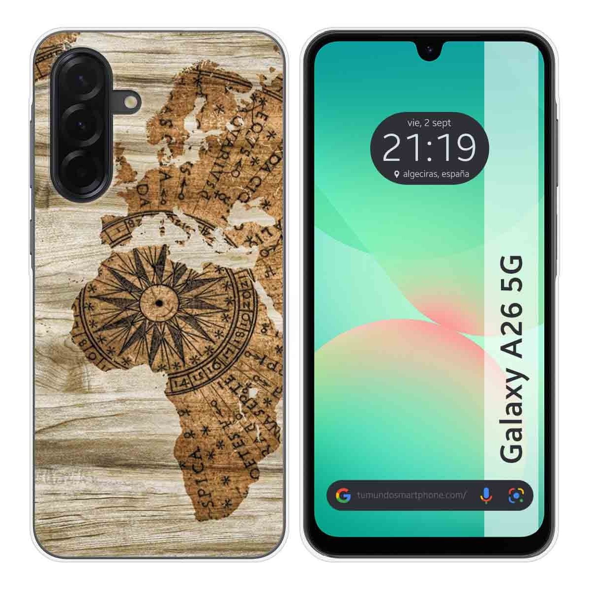 Funda Silicona para Samsung Galaxy A26 5G diseño Madera 07 Dibujos