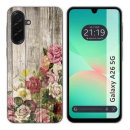 Funda Silicona para Samsung Galaxy A26 5G diseño Madera 08 Dibujos