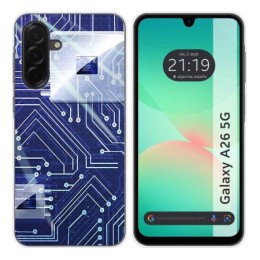 Funda Silicona para Samsung Galaxy A26 5G diseño Circuito Dibujos