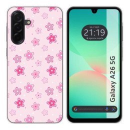 Funda Silicona para Samsung Galaxy A26 5G diseño Flores Dibujos