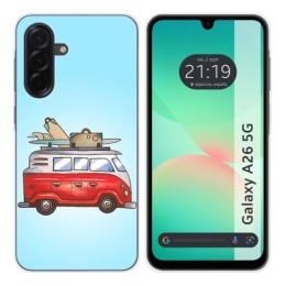 Funda Silicona para Samsung Galaxy A26 5G diseño Furgoneta Dibujos