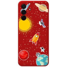 Funda Silicona Líquida Roja para Samsung Galaxy A26 5G diseño Espacio Dibujos